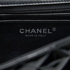 CHANEL MINI RECTANGULAR FLAP BAG PATENT LEATHER BLACK SHW