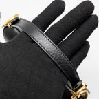 DIOR MINI SADDLE BAG CALFSKIN BLACK GHW