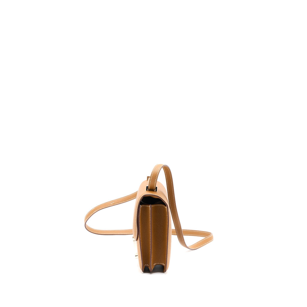 Hermes Mini Constance Epsom Gold SHW