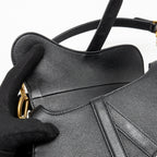 DIOR MINI SADDLE BAG CALFSKIN BLACK GHW