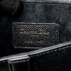 DIOR MINI SADDLE BAG CALFSKIN BLACK GHW