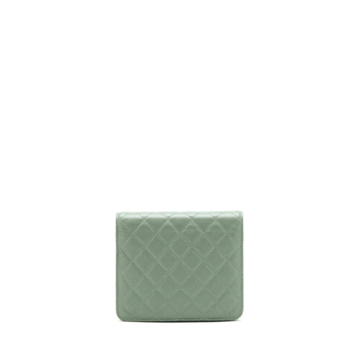 CHANEL WALLET ON CHAIN SQUARE CAVIAR GREEN GHW