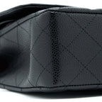 CHANEL MEDIUM CLASSIC DOUBLE FLAP BAG CAVIAR BLACK GHW (MICROCHIP)