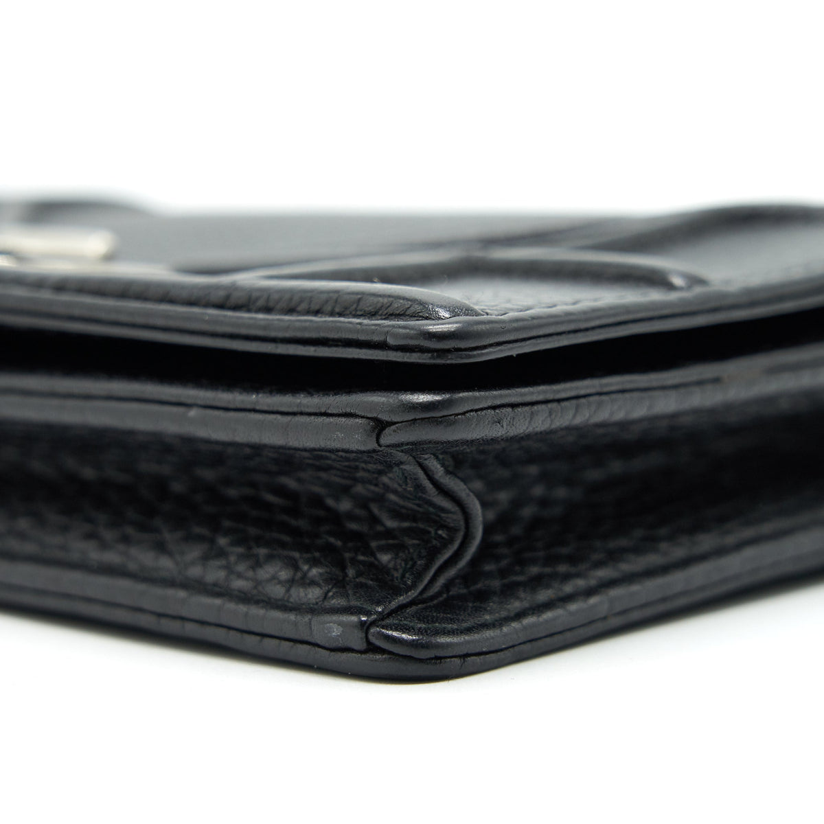 DIOR DIORAMA WALLET ON CHAIN BLACK WITH SHW