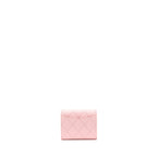 CHANEL CARD HOLDER ON CHAIN CAVIAR PINK LGHW