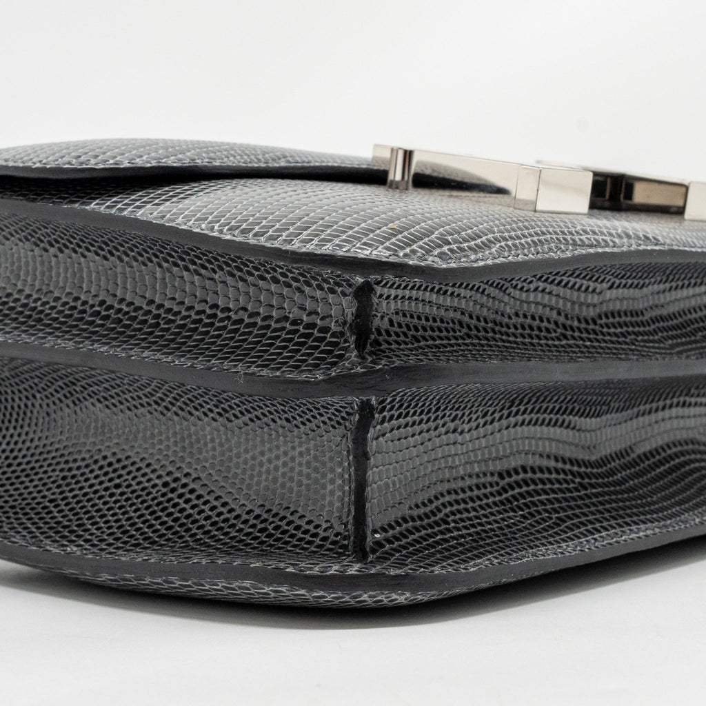 Hermes Mini Constance Lizard Niloticus Ardoise SHW