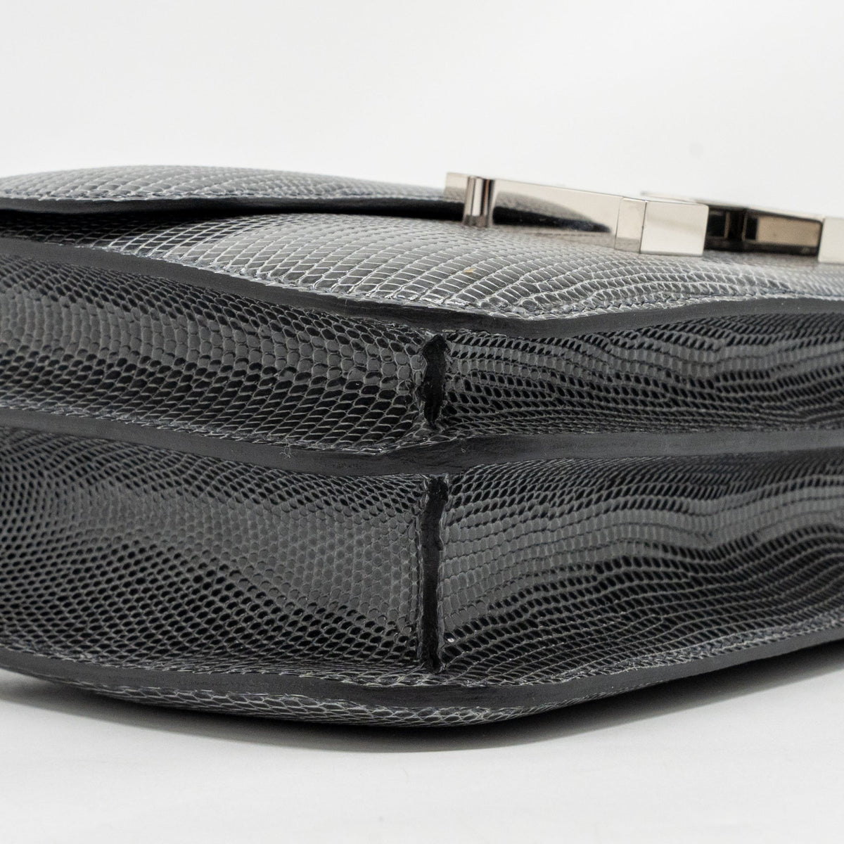 Hermes Mini Constance Lizard Niloticus Ardoise SHW