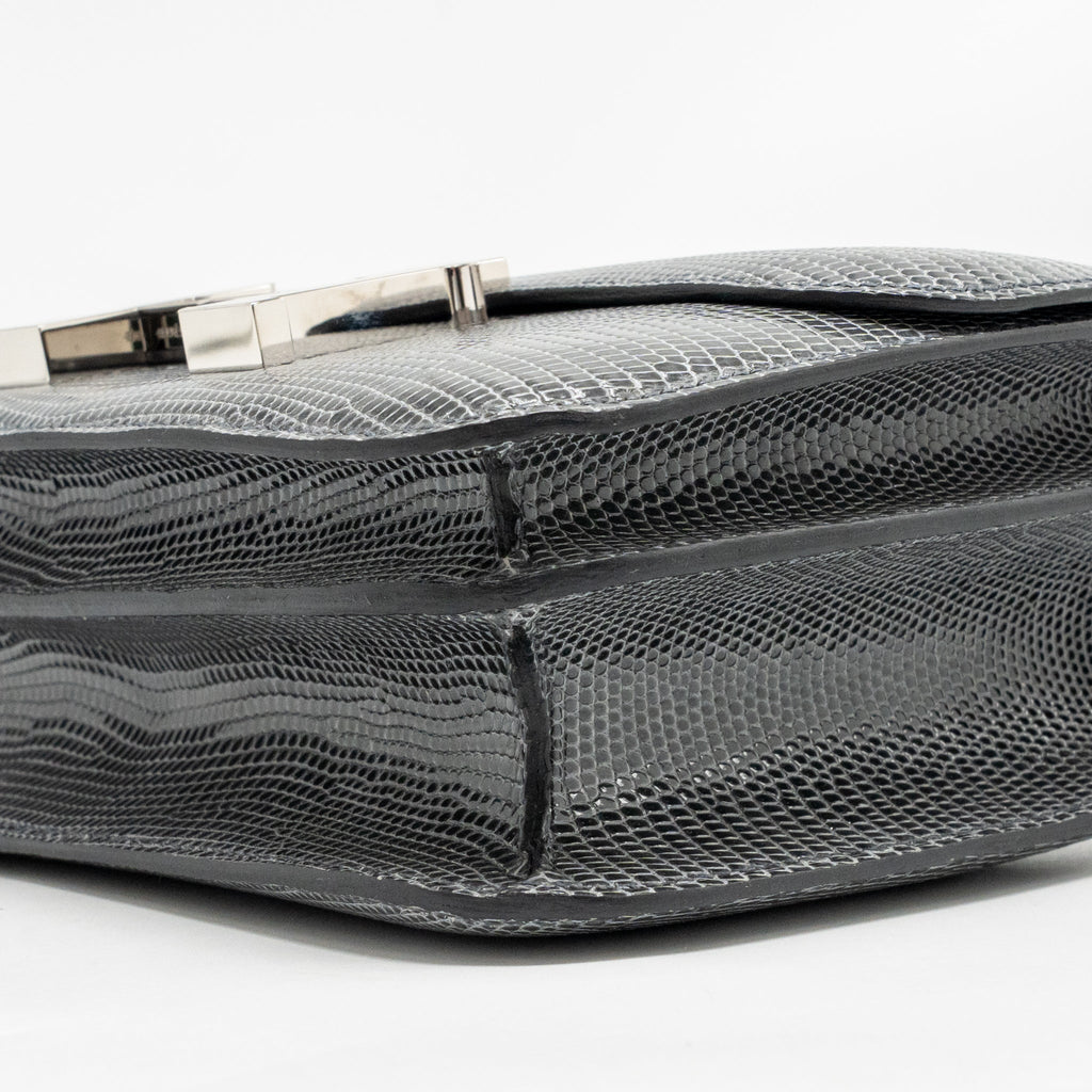 Hermes Mini Constance Lizard Niloticus Ardoise SHW