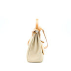 HERMES HERBAG ZIP 31 LEATHER/CANVAS BETON/NATUREL SABLE SHW