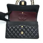 CHANEL MEDIUM CLASSIC DOUBLE FLAP BAG CAVIAR BLACK GHW (MICROCHIP)