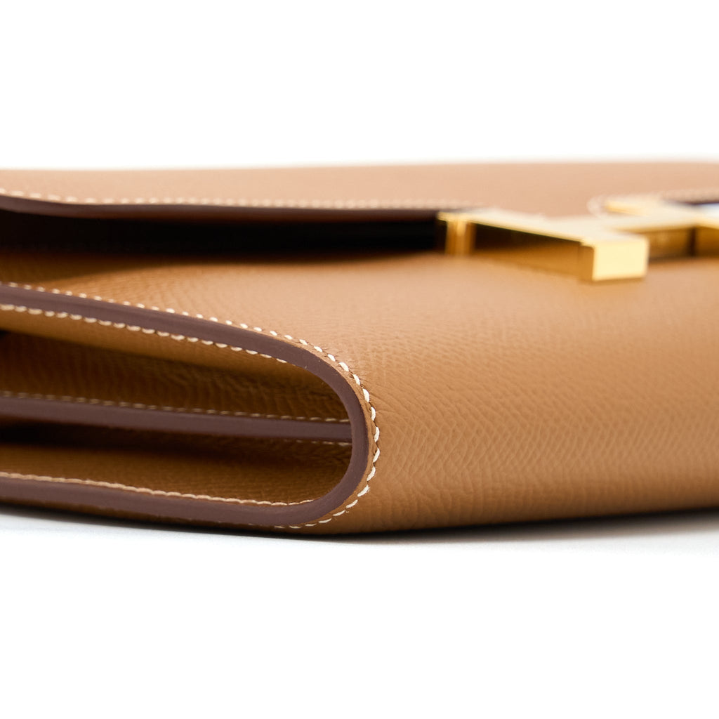 Hermes Constance Long Wallet Epsom Gold GHW