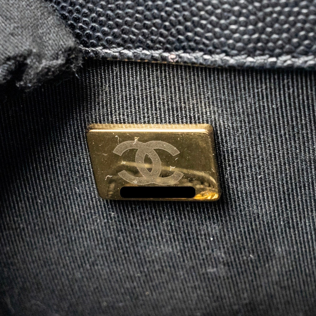 CHANEL SMALL BOY BAG CAVIAR BLACK GHW (MICROCHIP)