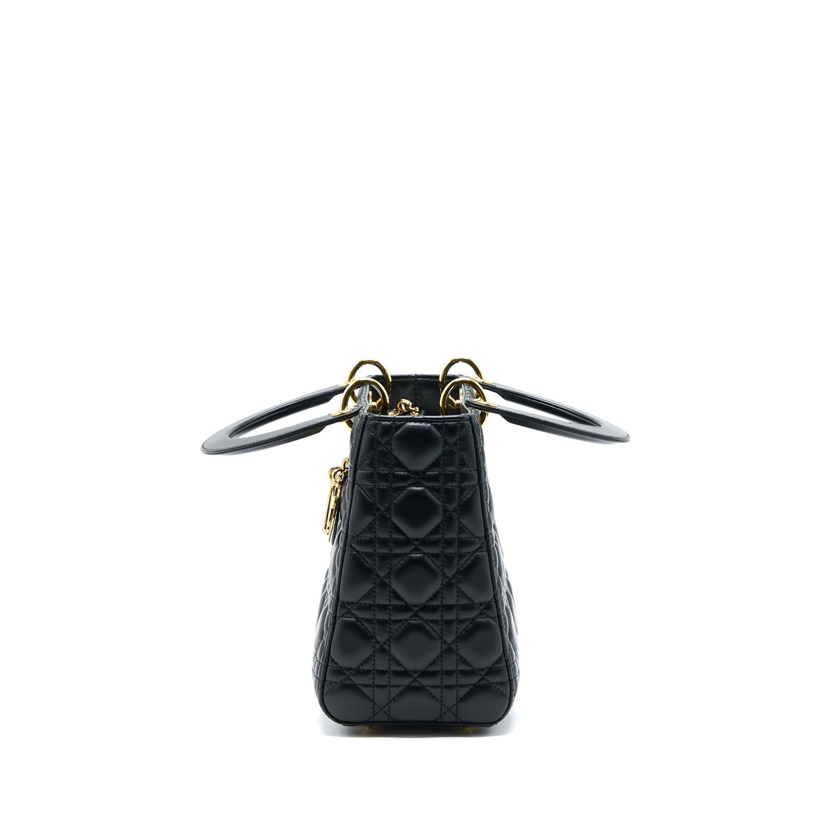 DIOR MEDIUM LADY DIOR LAMBSKIN BLACK GHW