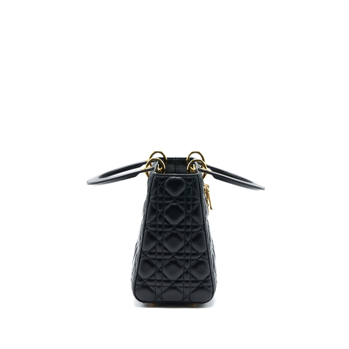 DIOR MEDIUM LADY DIOR LAMBSKIN BLACK GHW