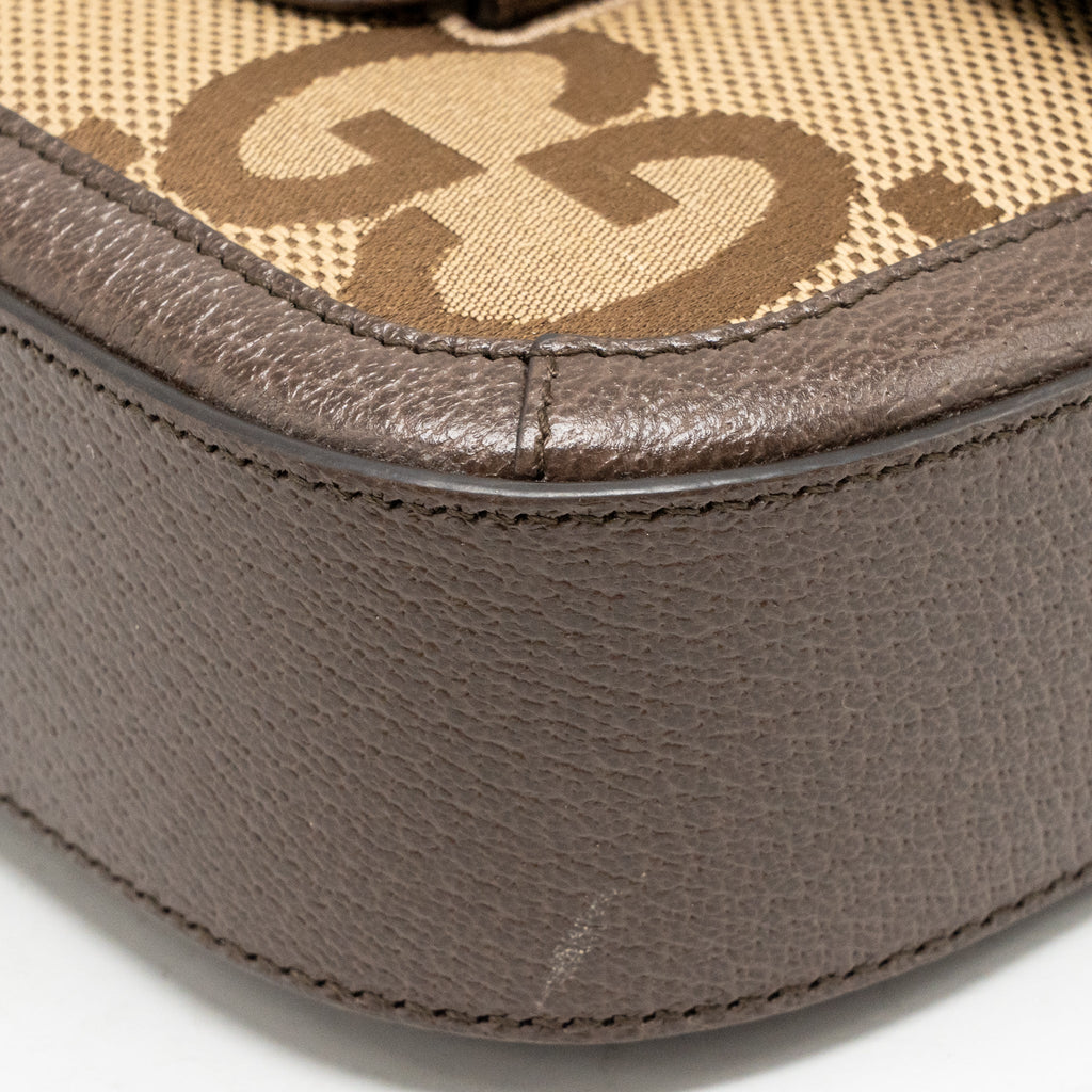 Gucci Horsebit 1955 small shoulder bag giant GG supreme canvas beige/brown GHW