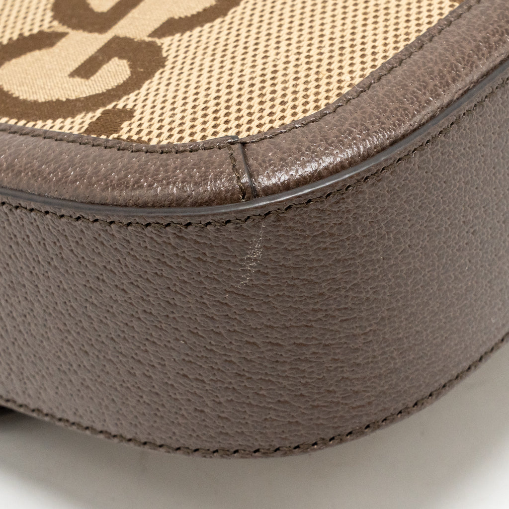 Gucci Horsebit 1955 small shoulder bag giant GG supreme canvas beige/brown GHW