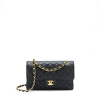 CHANEL SMALL CLASSIC DOUBLE FLAP CAVIAR BLACK GHW