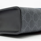 GUCCI GG SUPREME CANVAS / LEATHER ZIP CLUTCH BLACK/ MULTICOLOUR SHW