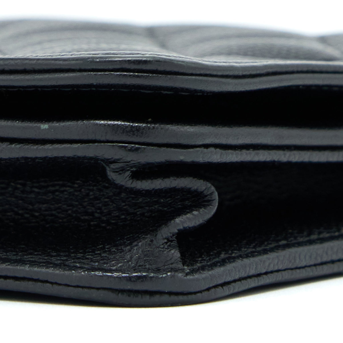 CHANEL CLASSIC BOY WALLET ON CHAIN CAVIAR BLACK GHW