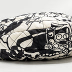 Chanel Dear Coco Hobo Bag Printed Fabric/Leather White/Black GHW (Microchip)