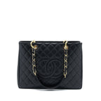 CHANEL GRAND SHOPPING TOTE BAG CAVIAR BLACK GHW