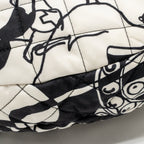 Chanel Dear Coco Hobo Bag Printed Fabric/Leather White/Black GHW (Microchip)