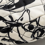 Chanel Dear Coco Hobo Bag Printed Fabric/Leather White/Black GHW (Microchip)