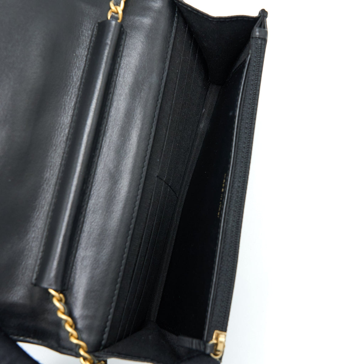 CHANEL CLASSIC BOY WALLET ON CHAIN CAVIAR BLACK GHW