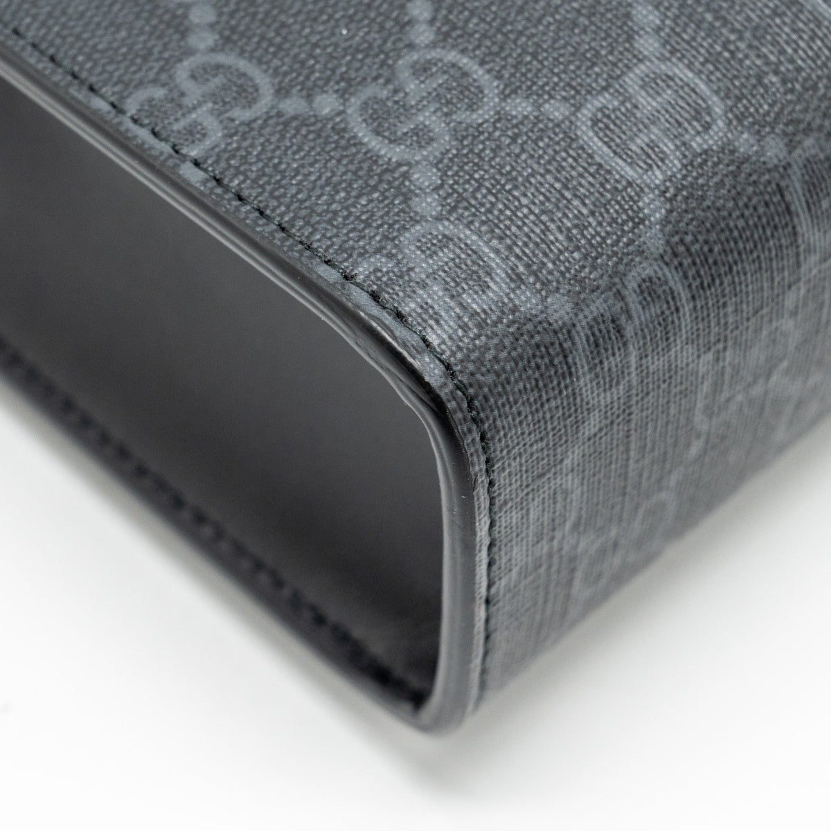GUCCI GG SUPREME CANVAS / LEATHER ZIP CLUTCH BLACK/ MULTICOLOUR SHW