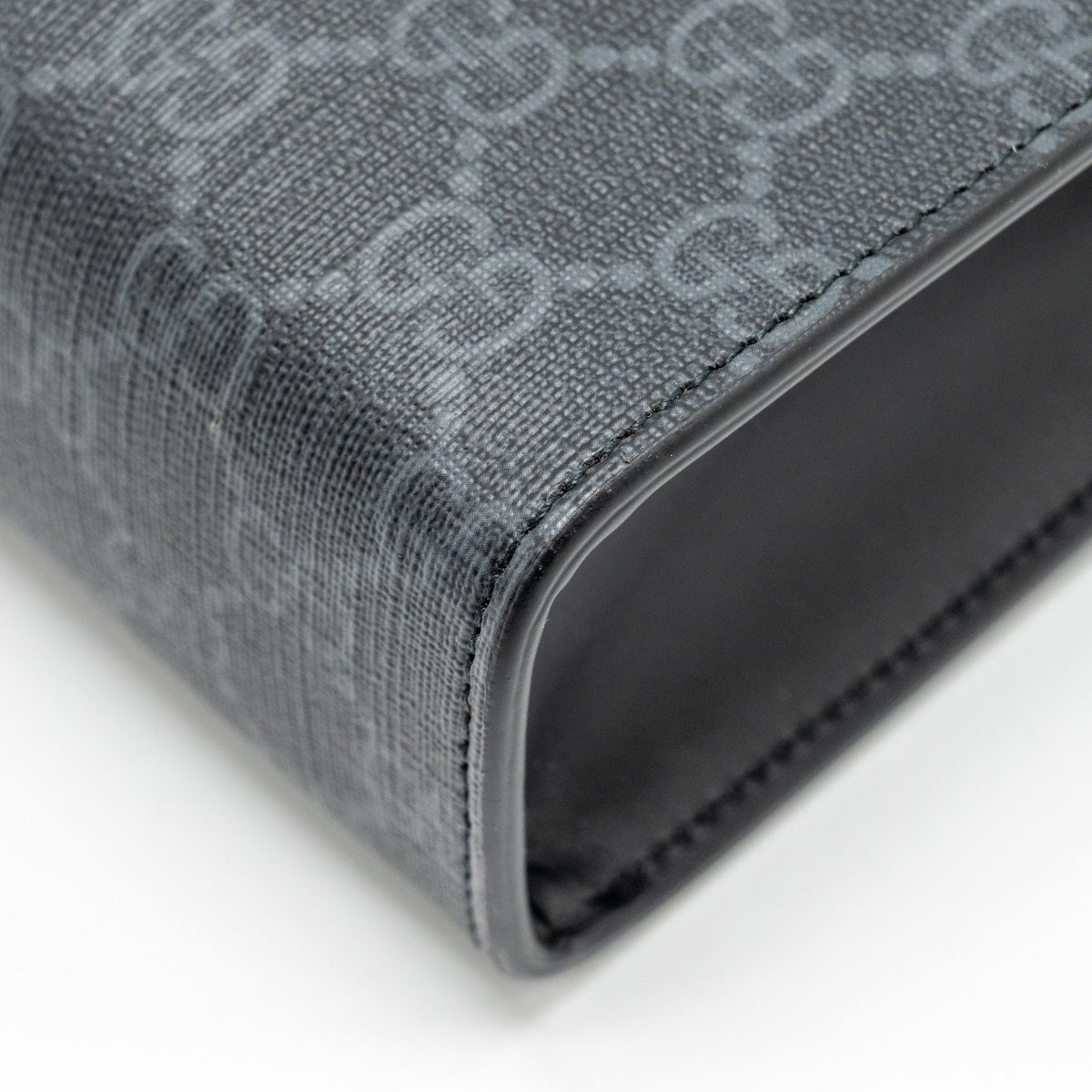 GUCCI GG SUPREME CANVAS / LEATHER ZIP CLUTCH BLACK/ MULTICOLOUR SHW