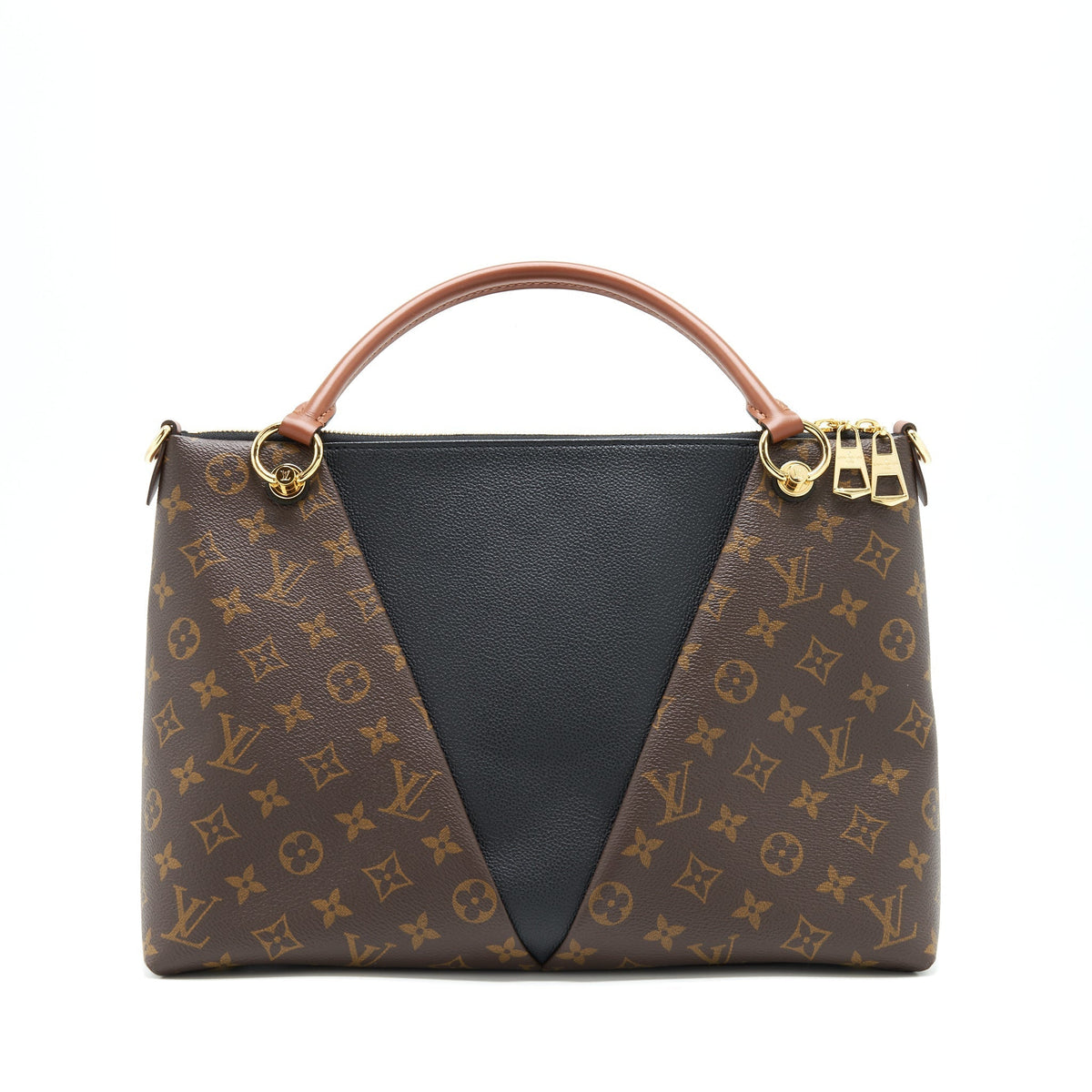LOUIS VUITTON V TOTE BAG MEDIUM BLACK GHW