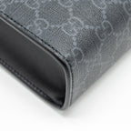 GUCCI GG SUPREME CANVAS / LEATHER ZIP CLUTCH BLACK/ MULTICOLOUR SHW