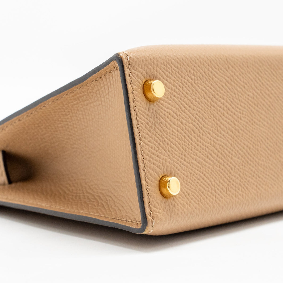 Hermes Mini Kelly II Epsom Chai GHW