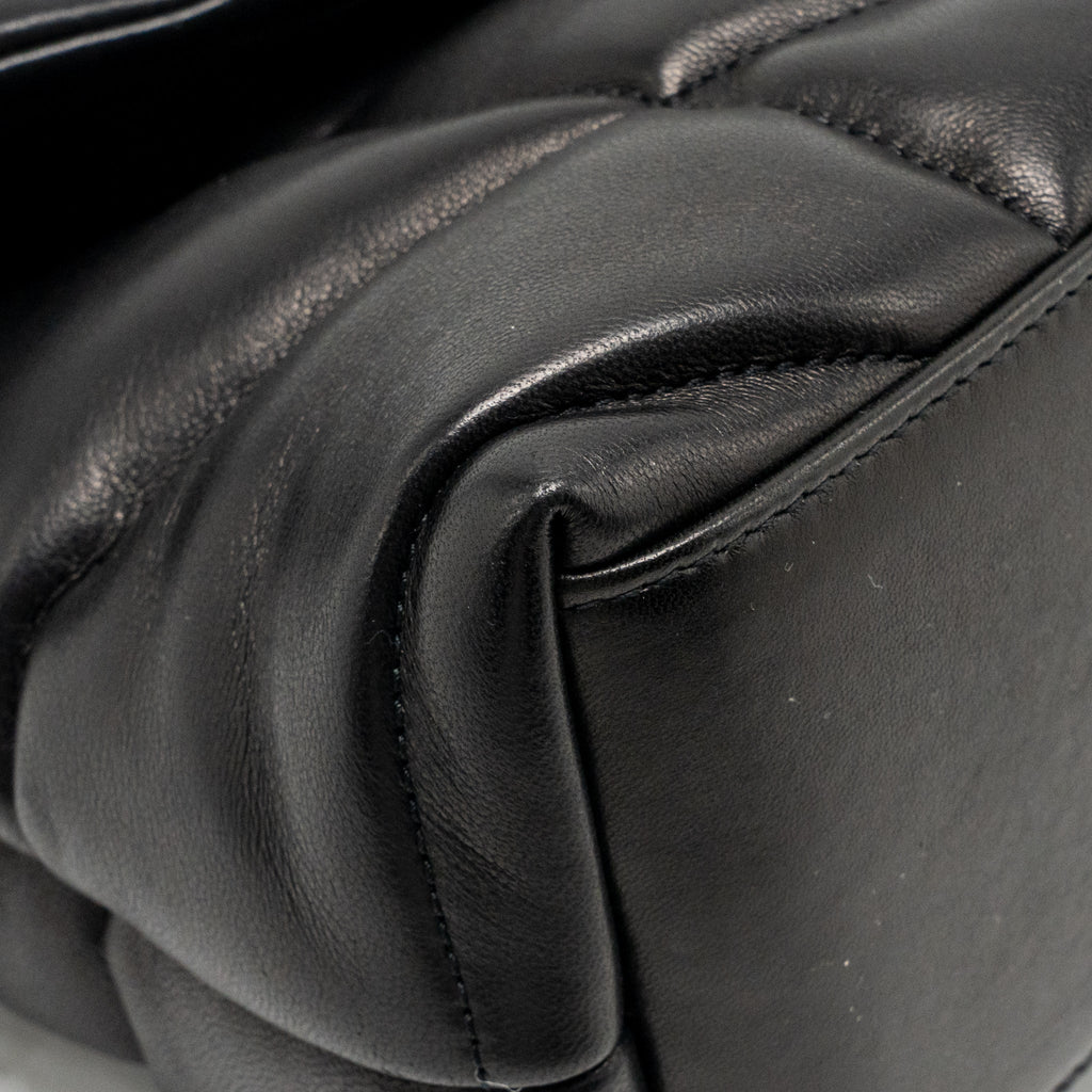 Saint Laurent/YSL Small puffer bag Lambskin black SHW