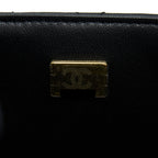 CHANEL MINI SQUARE FLAP BAG LAMBSKIN BLACK GHW (MICROCHIP)