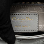 DIOR MINI LADY DIOR LAMBSKIN GREY LGHW