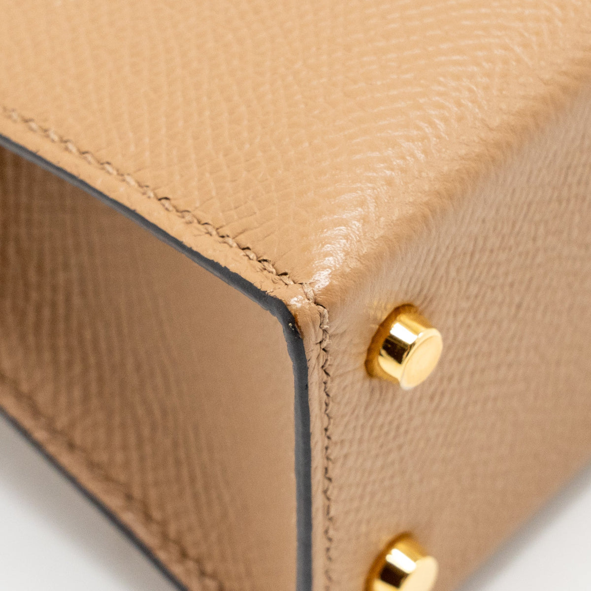 Hermes Mini Kelly II Epsom Chai GHW