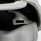 DIOR MINI LADY DIOR LAMBSKIN GREY LGHW