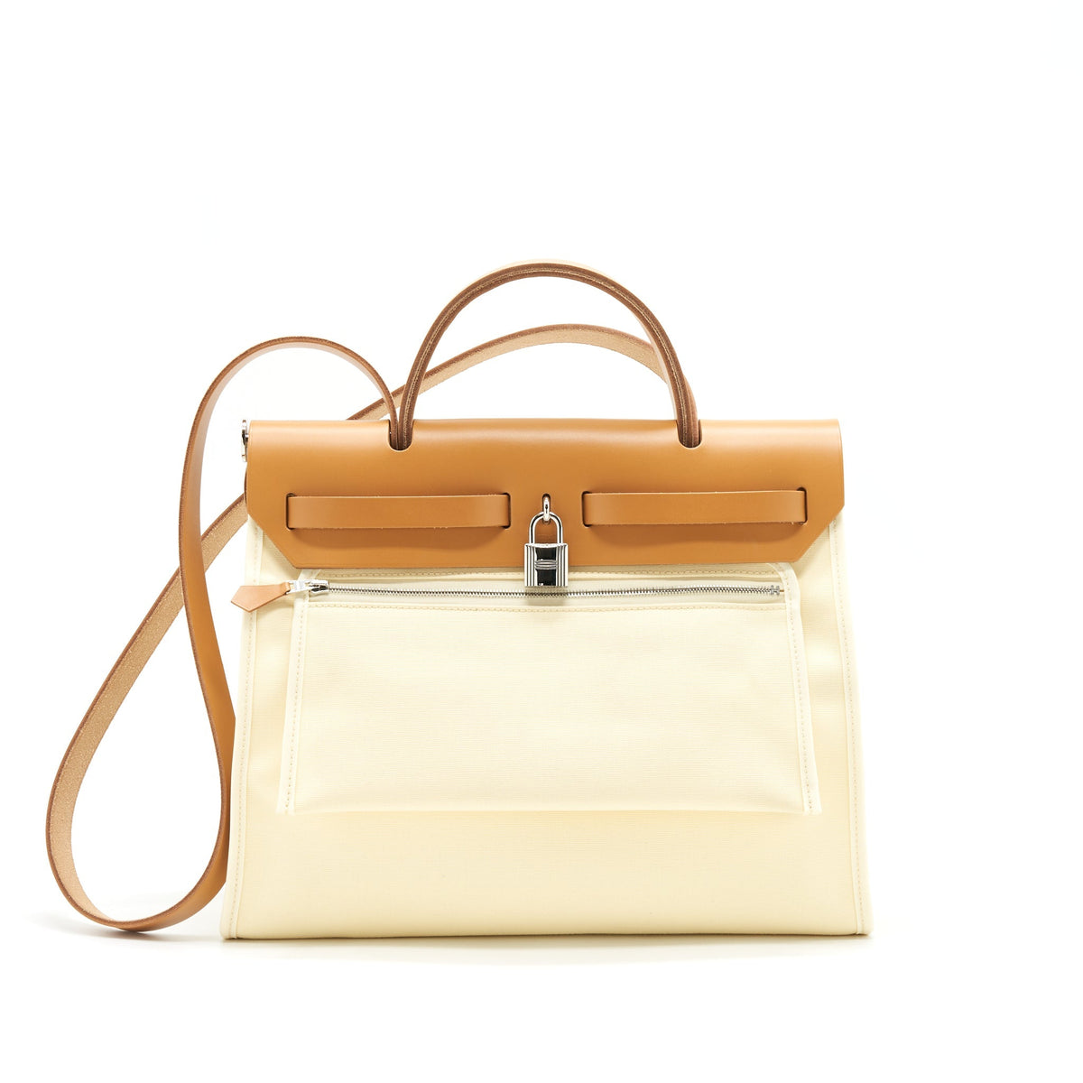 Hermes Herbag Zip 31 Vanille / Natural Sable SHW