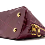 LOUIS VUITTON ALMA BB VERNI MIROIR PATENT DARK PINK GHW