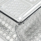 DIOR DIORAMA FLAP BAG PATENT MICRO-CANNAGE LEATHER METALLIC SILVER SHW