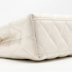 CHANEL MINI KELLY SHOPPING TOTE BAG CALFSKIN WHITE GHW (MICROCHIP)