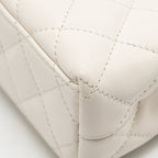 CHANEL MINI KELLY SHOPPING TOTE BAG CALFSKIN WHITE GHW (MICROCHIP)