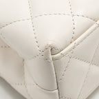 CHANEL MINI KELLY SHOPPING TOTE BAG CALFSKIN WHITE GHW (MICROCHIP)