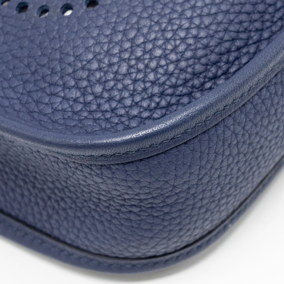 Hermes Mini Evelyne Clemence Blue GHW