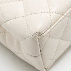 CHANEL MINI KELLY SHOPPING TOTE BAG CALFSKIN WHITE GHW (MICROCHIP)