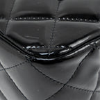 CHANEL JUMBO CLASSIC DOUBLE FLAP BAG PATENT BLACK SHW