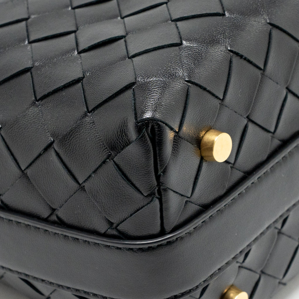 Bottega Veneta Mini Wallace Calfskin Black GHW