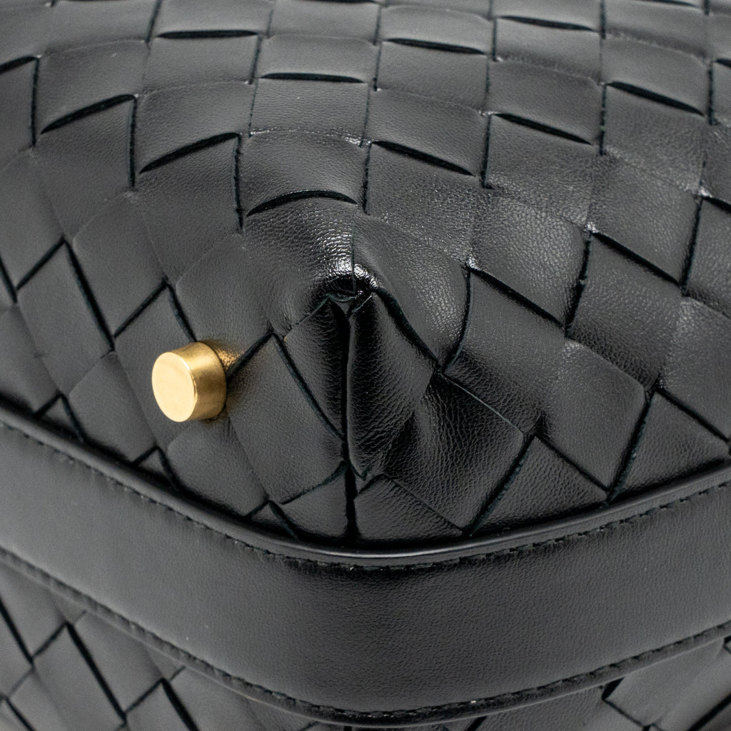 Bottega Veneta Mini Wallace Calfskin Black GHW