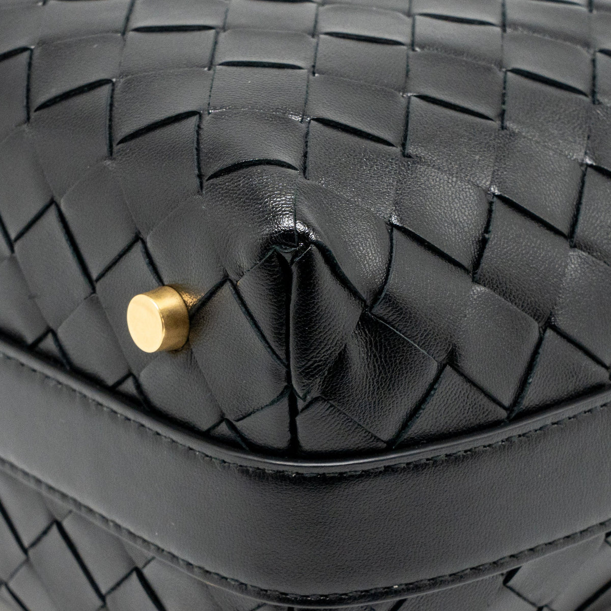 Bottega Veneta Mini Wallace Calfskin Black GHW